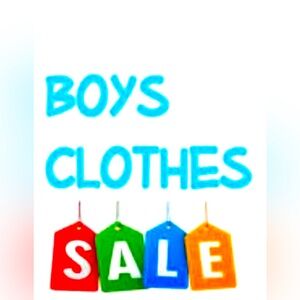 Congratulations!! Boys closet clearout Sale.